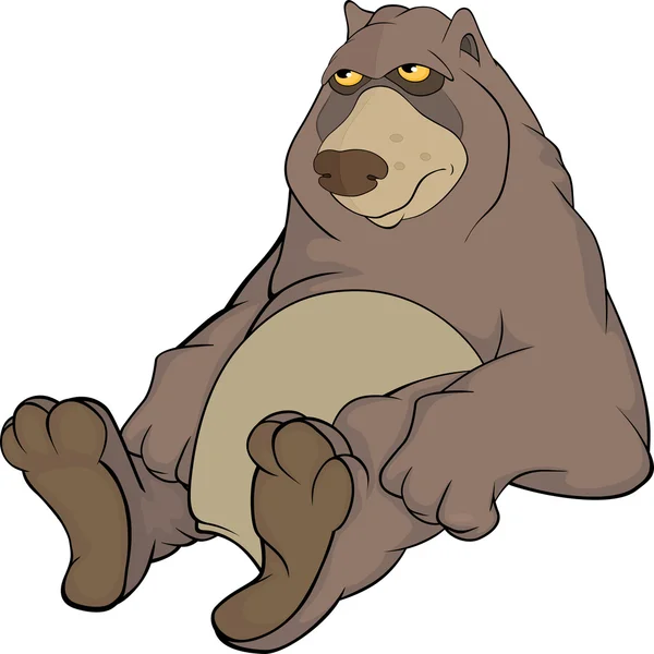 Brunbjörn. Cartoon — Stock vektor