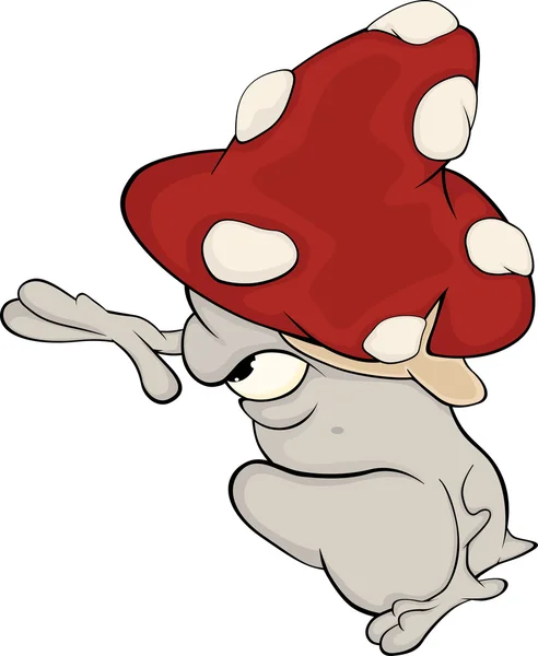 Cogumelo mágico. Desenhos animados — Vetor de Stock