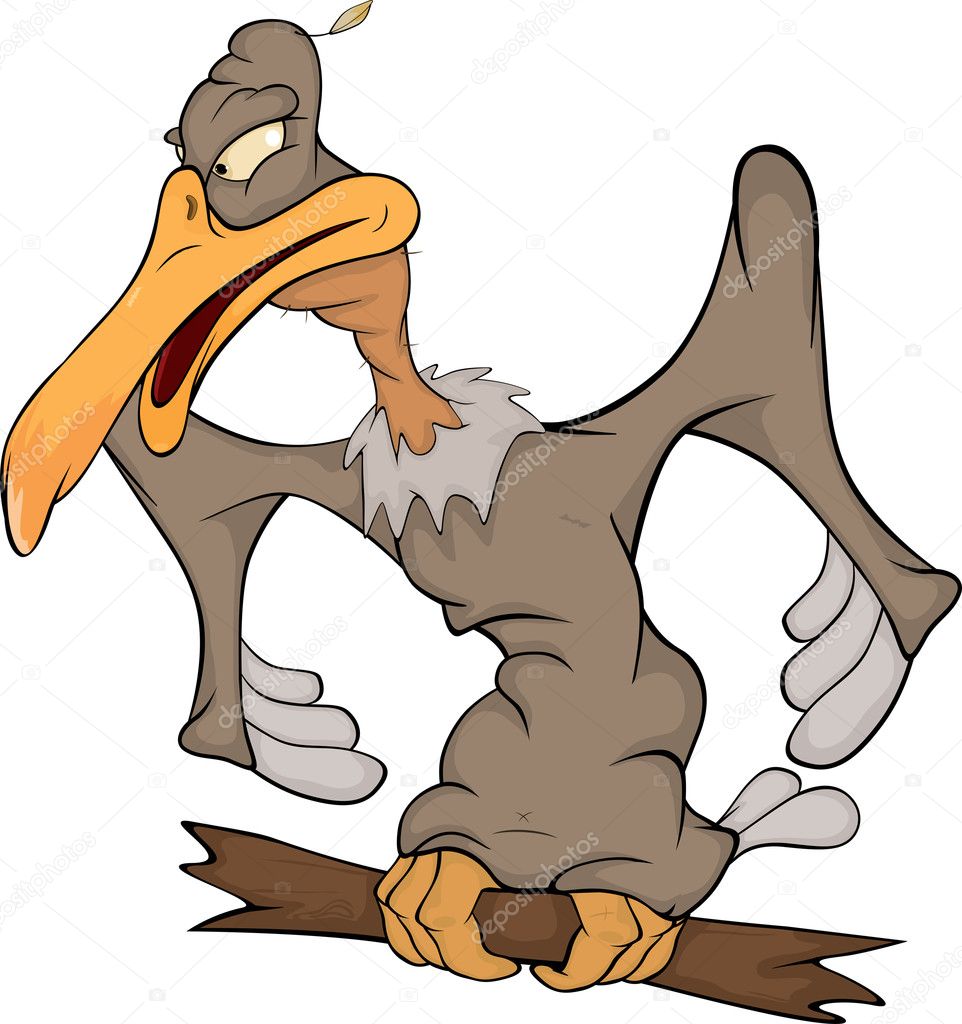 American condor. Cartoon