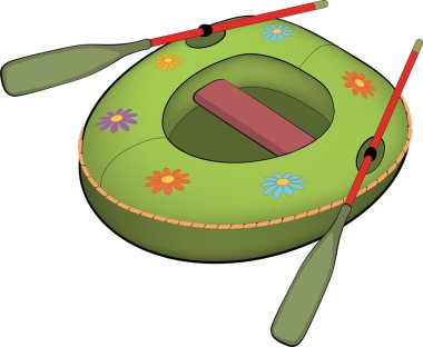 Inflatable boat clipart