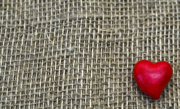 Rött hjärtsymbol för kärlek för alla hjärtans dag — Stockfoto