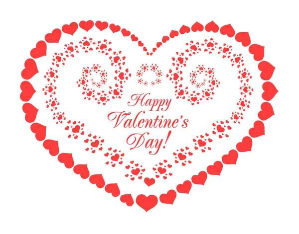 Día de San Valentín vector fondo con corazones — Vector de stock
