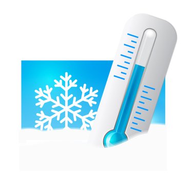 Thermometer in the snow clipart
