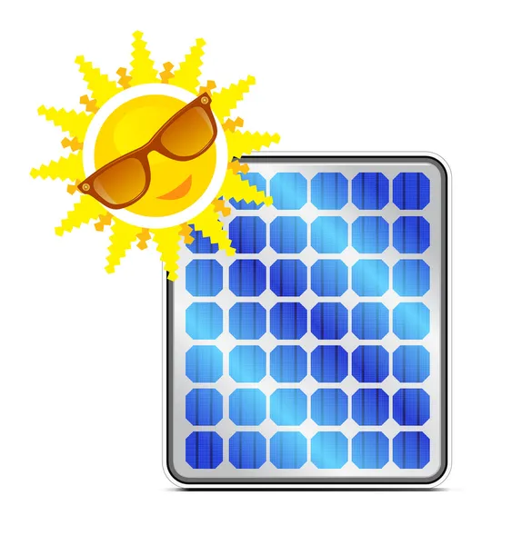 Panel de energía solar — Vector de stock