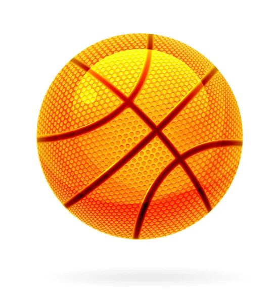 Balle de basket orange — Image vectorielle