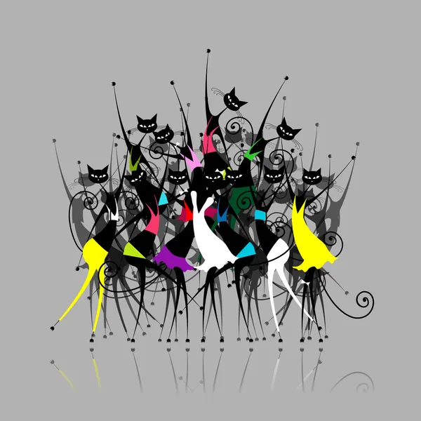 Catwoman parti, vektor illustration för din design — Stock vektor
