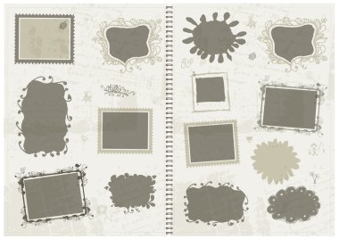 Sketch of frames, hand drawing for your design clipart