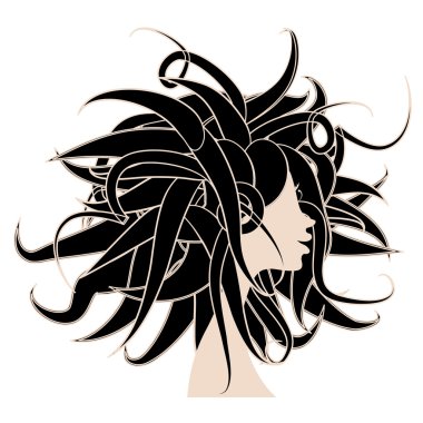 Woman head for your design clipart