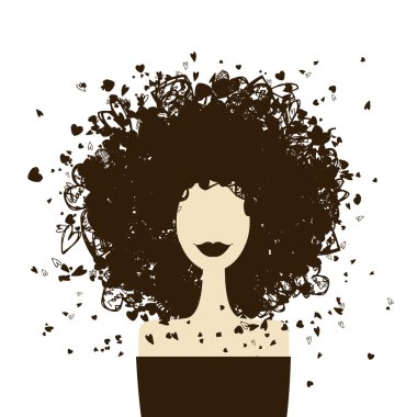 Fashion woman portrait for your design clipart