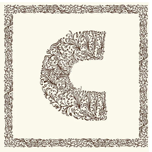 Lettera ornamentale per il vostro disegno — Vettoriale Stock