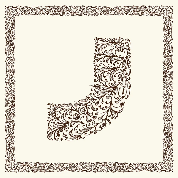 Carta ornamental para su diseño — Vector de stock