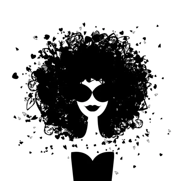 Mode portrait de femme pour votre design — Image vectorielle