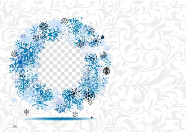 Cadre d'hiver avec place pour votre photo — Image vectorielle