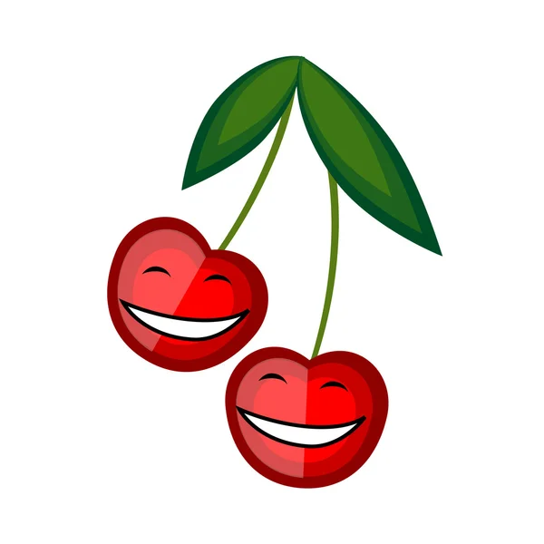Funny fruits smiling together for your design — Stock Vector