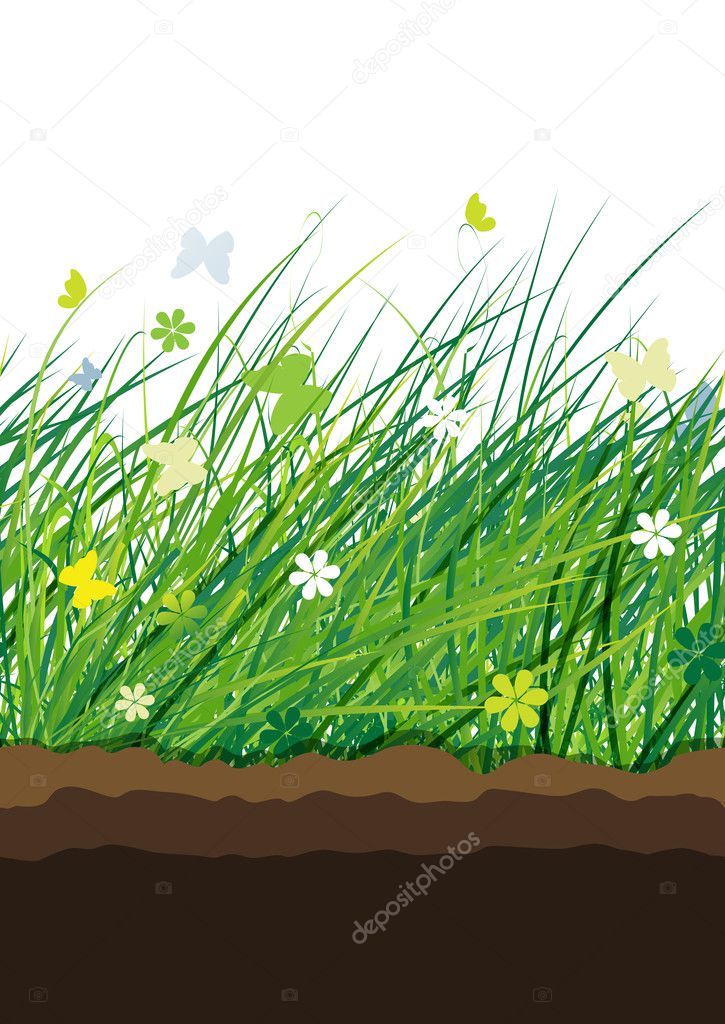 Green meadow, seamless pattern for your design