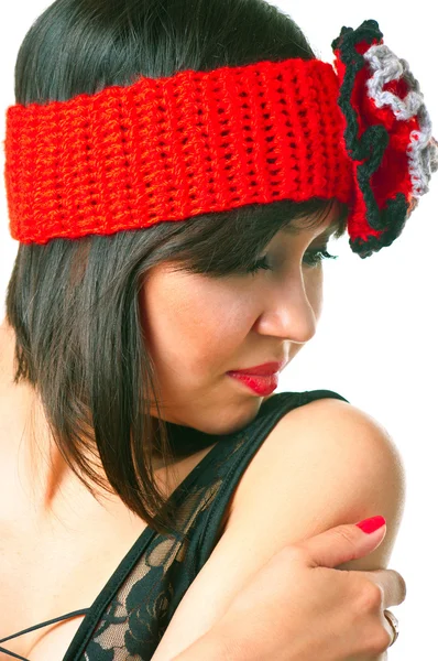 Mulher de chapéu retrô — Fotografia de Stock