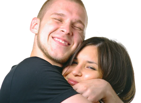 Sorridente coppia attraente — Foto Stock