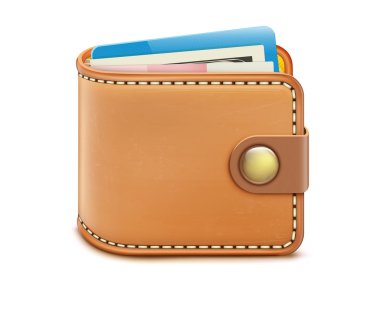 Closed wallet clipart