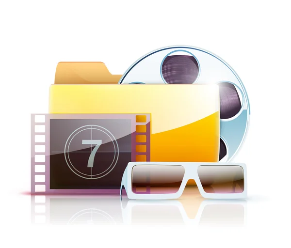 Digitale video folder — Stockvector