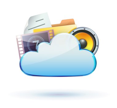 Cloud concept icon clipart