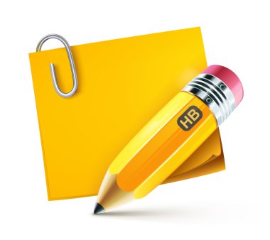 Yellow pencil clipart