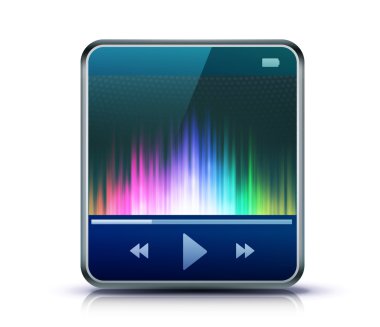 Media player icon clipart