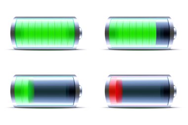 Glossy battery clipart