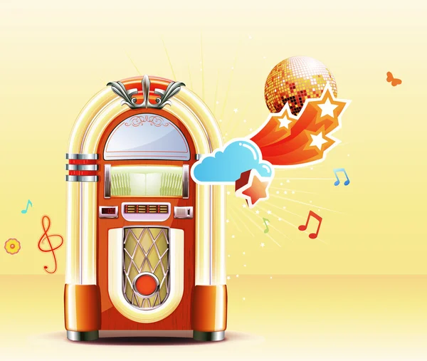 Классический музыкальный автомат — стоковый вектор