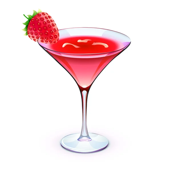 Röd cocktail — Stock vektor