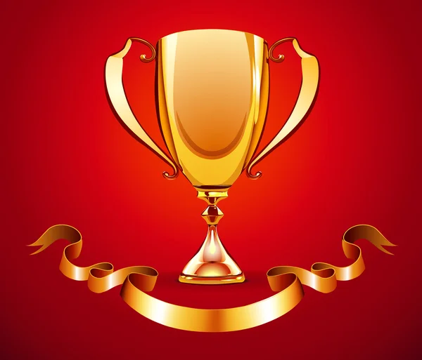 Golden trophy — Stock Vector