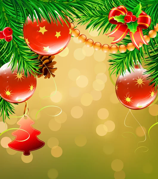 Natale sfondo decorativo — Vettoriale Stock