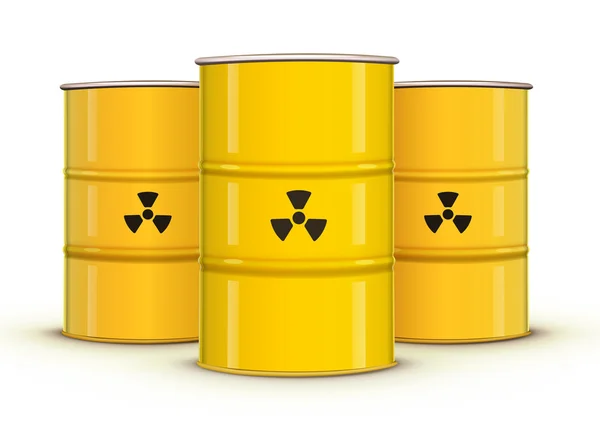 Yellow metal barrels — Stock Photo, Image