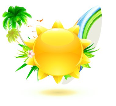 Funky summer background clipart