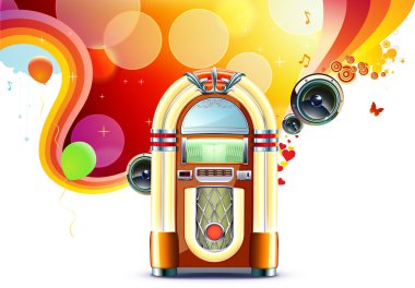 Classic juke box clipart