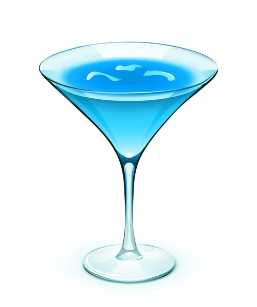 Blue cocktail — Stock Vector