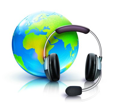 Global online support clipart