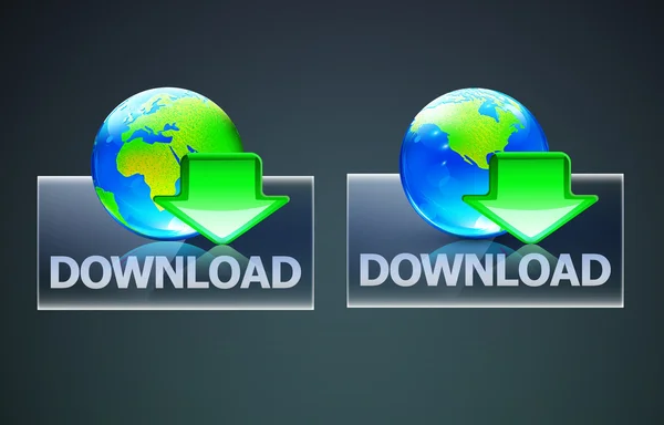 Küresel download kavramı — Stok fotoğraf