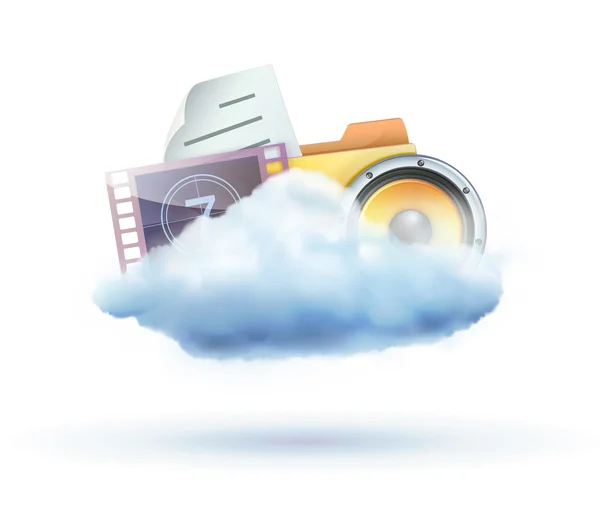 Ikone des Cloud-Konzepts — Stockfoto