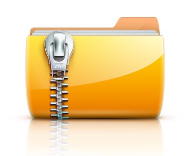 Zip folder icon clipart