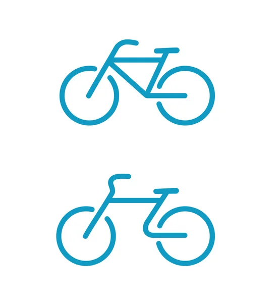 Einfache Fahrrad-Ikonen — Stockvektor