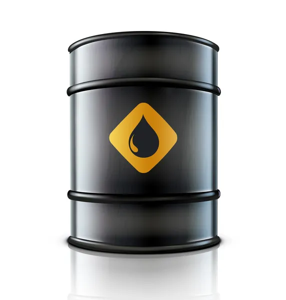Barril de aceite metálico — Vector de stock