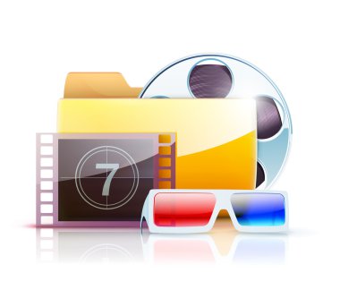 Digital video folder clipart