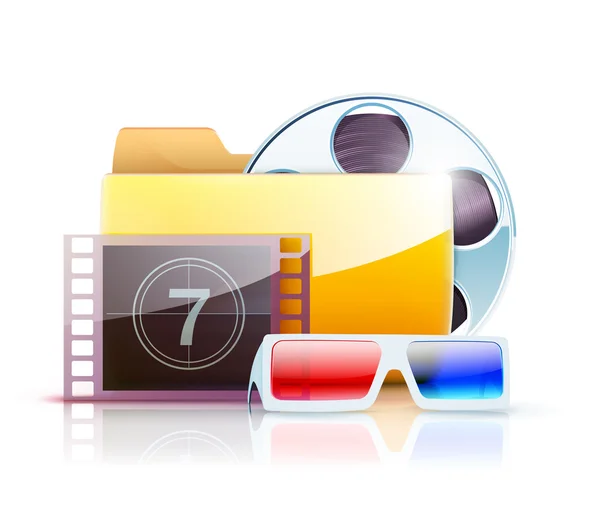 Digital video folder — Stock Vector