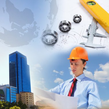 Construction industry collage