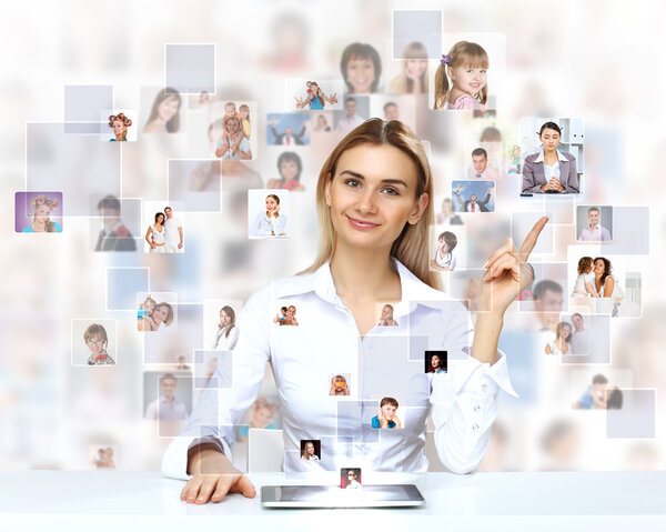 Businesswoman making presentation