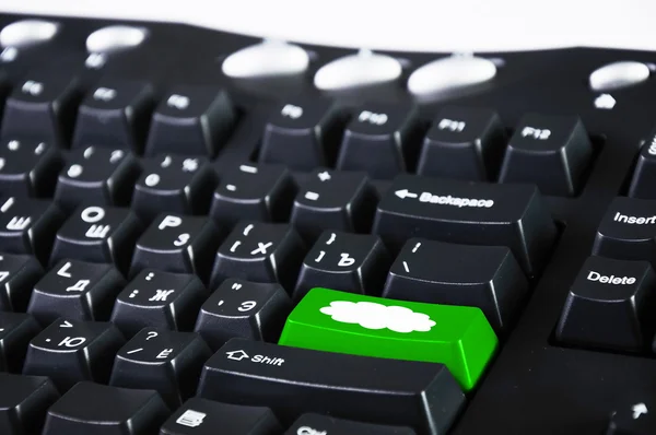 计算机键盘带有 clous 符号 — 图库照片
