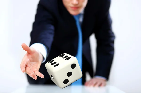 Dice as symbol of risk and luck — Stock Photo, Image