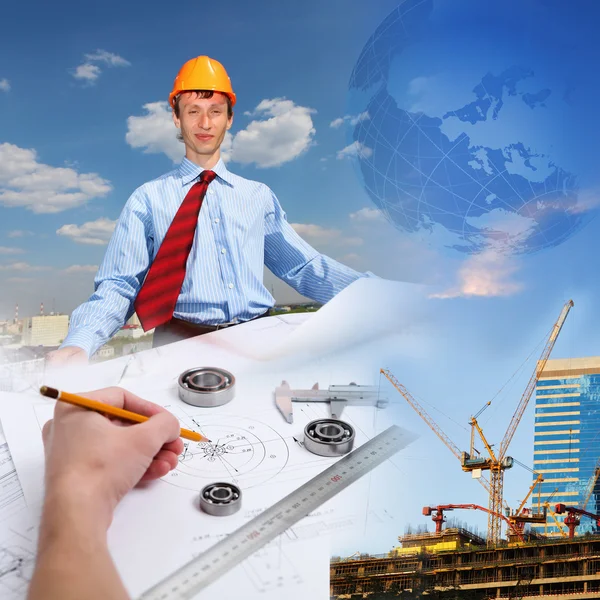 Construction industry collage — Stockfoto