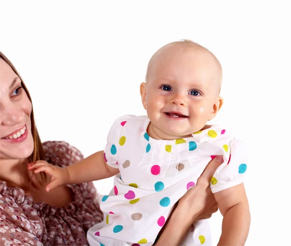 Junge Mutter mit kleiner Tochter — Stockfoto