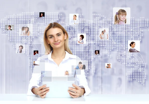 Young businesswoman making presentation — Stock Photo, Image